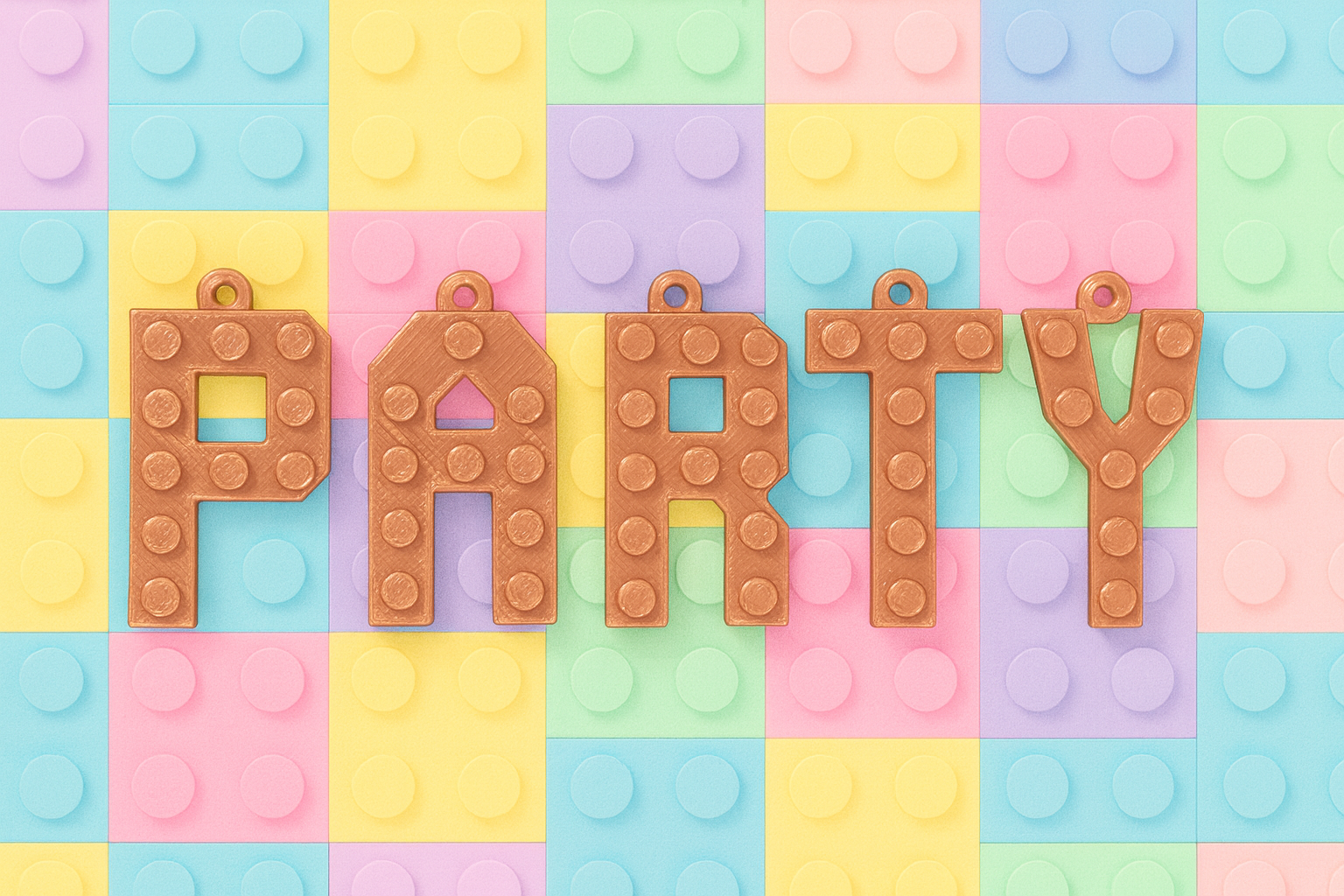 Lego Inspired Letter Keyring's