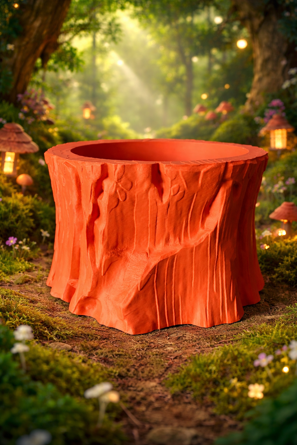 large tree stump–shaped pot 🌿