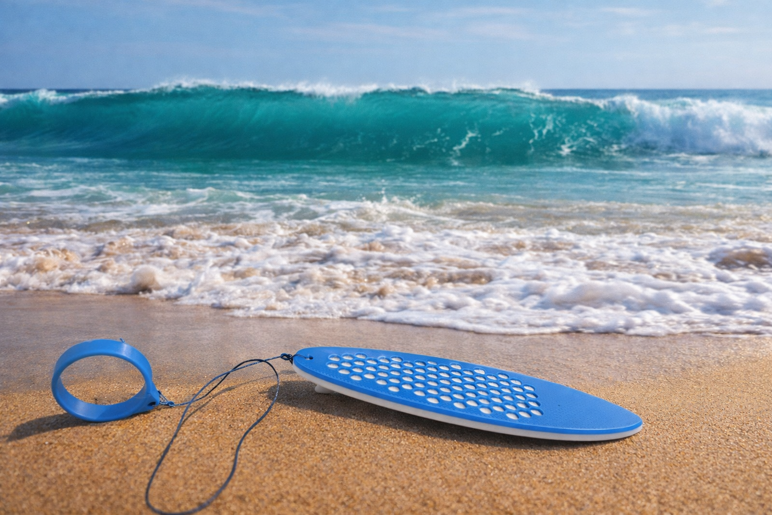 Cool Mini Wind Surf Board - Complete with a built-in finger loop for easy grip and control.